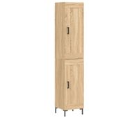 aparador - mueble de almacenamiento de madera contrachapada roble sonoma 345x34x180 cm es3059