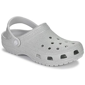 Crocs Zuecos Classic Glitter Clog para mujer