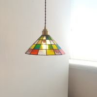 lampara colgante vintage para restaurante luz de mesita de noche de vidrio de color hecha a mano estilo frances y americano para bar cafeteria lampara colgante techo lamparas de techo modenas