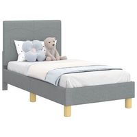 cama individual  cama para adulto  estructura de cama para ninos pequenos con cabecera gris claro