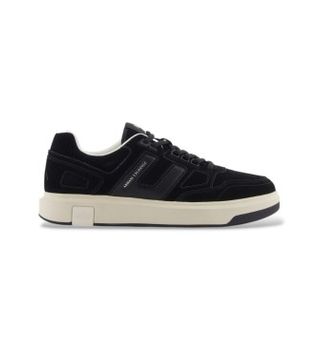 A|X Armani Exchange para hombre. XM002206AF21419UC001 Zapatillas Low-Top negras (40.5), Piel, Negro, Plano, Cordones, Casual