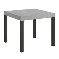 mesa extensible cuadrada pequena 90x90246 cm karry-color gris cemento