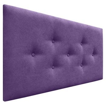 Dhome Cabecero De Tela Acualine Con 3 Hileras Intercaladas De Botones Cabezal Tapizado Cama Lujo(lila, 90cm)