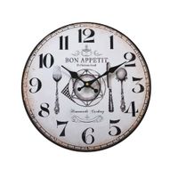 reloj de cocina de madera blanco y marron d 338 cm