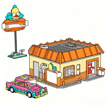 Stock 1635 piezas de bloques de construcción MOC City Krusty Hamburg, bloques de construcción adecuados para el set de regalo de Navidad para niños