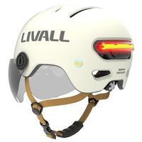 livall l23 white helmet 54-58cm with ledsos protective lens