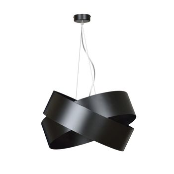 Lámpara colgante estilo moderno con pantalla de metal negro ø50cm