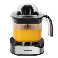 aigostar juicy - exprimidor electrico 40w 12 l de capacidad rotacion bidireccional 2 conos de distintos tamanos indicador led exprimidor para naranjas limones limas y pomelos libre de bpa