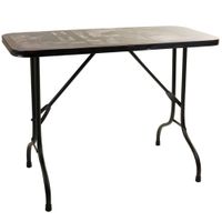 mesa rectangular de metal negra 100x47x75