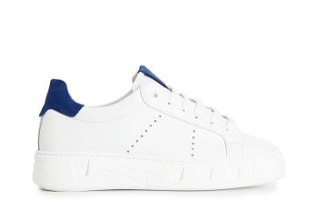 zapatillas deportivas de piel para hombre white/blue 42