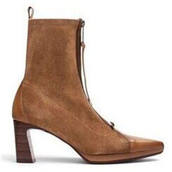 Hispanitas Zapatos de tacón Botin Bangkok cremallera cuero para mujer