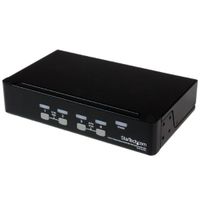 startechcom conmutador switch kvm 4 puertos de video vga usb 20 - 1u rack estante