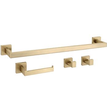 Juego De Colgadores De Baño Rea Rio Brush Gold