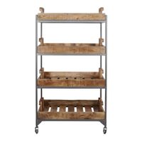 carro estanteria box - naturale - 158x79x46