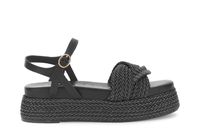 sandalia gilda en sintetico tejido y cuna black 41