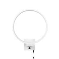 lampara de pared halka-13310 blanco metal 30x36x9 cm