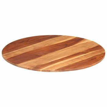 Tablero De Mesa Redonda Madera Maciza De Acacia 15-16 Mm 80 Cm Vidaxl
