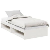 sofa cama con colchon madera maciza de pino blanco 90x190 cm vidaxl