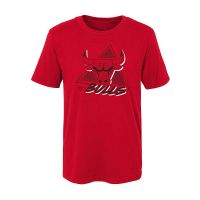 camiseta chicago bulls swish cotton outerstuff - junior roja