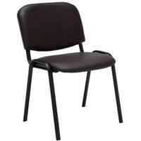 silla de conferencia ken simil cuero marron 53x53x83 cm clp