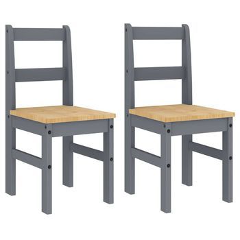 Sillas De Comedor Panama 2 Uds Madera Pino Gris 40x46x90 Cm Vidaxl