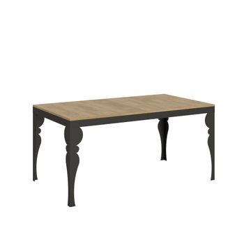 Mesa Extensible 90x160/264 Cm Paxon Evolution Roble Natural Estructura Antracita
