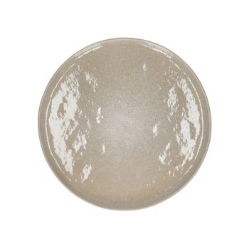 Plato llano de gres blanco