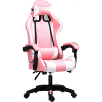 extralink gaming silla gaming de oficina giratoria cubo rosa y blanco g-525