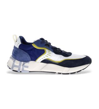 Voile blanche para hombre. 2017465 Zapatillas de Piel Club01 azul (40), Plano, 1 a 3cm, Cordones, Casual