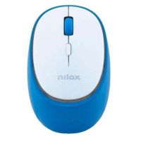 raton nilox nxmdws103 dual wireless 1600 dpi azul blanco recargable