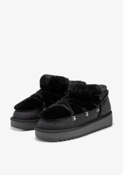 Botas Nordic Trk Fur Low Black - Negro