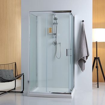 Cabina De Ducha De 3 Lados 70x120x70 Cm Cristal Templado Transparente De 6 Mm | Giada