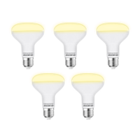 aigostar - pack de 5 bombilla led e27 12w r80calida luz 3000k 1170 lumenes angulo 170 no regulable