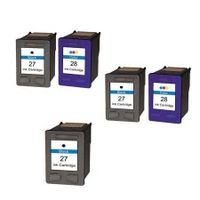 compatible multipack hp deskjet 3425 printer ink cartridges 5 pack -c8727ae