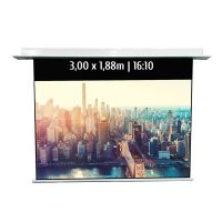 kimex pantalla de proyeccion electrica empotrable 300x188m formato 1610 funcion wi-fi