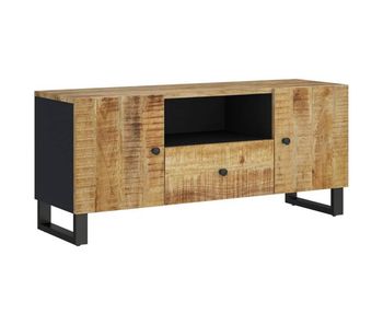 Mueble de tv madera mango y madera contrachapada 105x33,5x46 cm