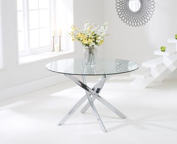 Denver 120cm Glass Dining Table