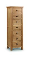 minnesota oak tall 7 drawer chest