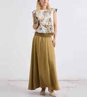marella para mujer 2613101032200 falda acampanada mllorario verde 38 casual modal