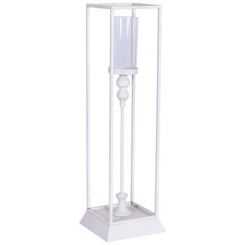 Candelabro De Metal Blanco 24x24x83h Cm