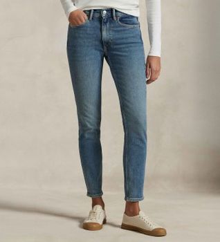 Polo Ralph Lauren para mujer. 211969389001 Jeans Super Slim de tiro medio azul (26/32), Casual, Algodón, Denim