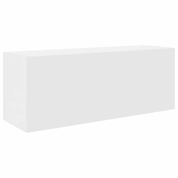 Mueble De Pared De Baño | Armario De Baño Madera Ingeniería Blanco 80x25x30 Cm