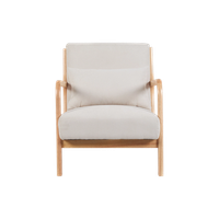 sillon tapizado en tela carrie beige