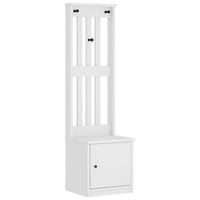 perchero de entrada sandnes madera pino blanco 45x40x1595 cm vidaxl