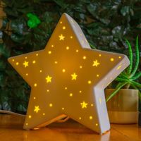 3d ceramic lamp star