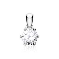 colgante de diamantes para mujer en oro blanco de 14 quilates