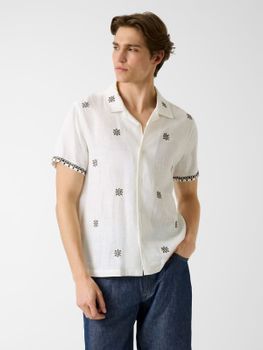 Camisa De Mezcla De Lino