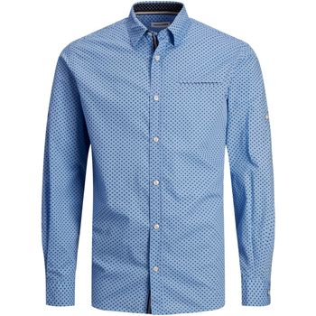 Jack & Jones Camisa manga larga 12235969 JJEREMY DETAIL SHIRT LS NOOS CASHMERE BLUE para hombre