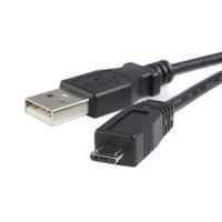 cable adaptador de 1m usb a macho a micro usb b macho para telafono mavil carga y datos - negro