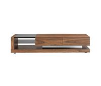 angel cerda mueble tv nogal acero y cristal